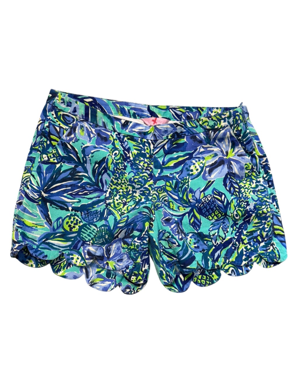 Lilly Pulitzer Magnolia Scalloped Hem Shorts size 0 13045